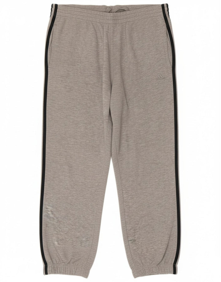 Pantaloni de trening Adidas pentru bărbați Joggeri mari, gri, bumbac