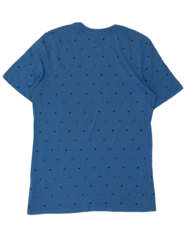 Tricou grafic Nike pentru bărbați, cu croială atletică, top, bumbac cu pete albastru mediu