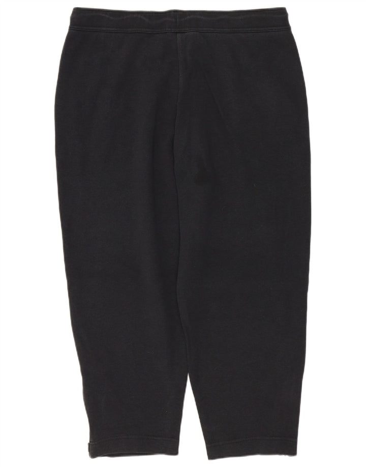 Pantaloni de trening Capri Nike pentru femei UK 14, bumbac mediu negru