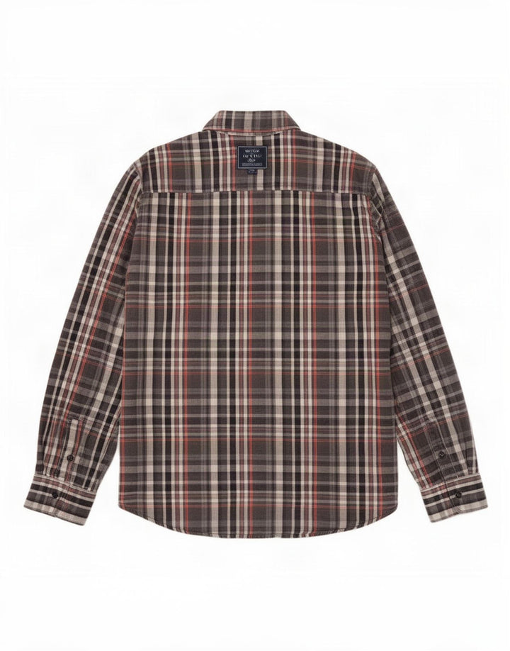 Cămașă de flanel pentru băieți Timberland, medie 15-16 ani, bumbac carouri gri