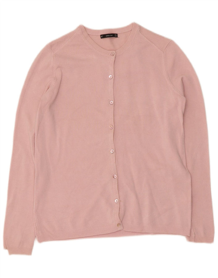 Pulover cardigan pentru femei Zara UK 12 Roz mediu