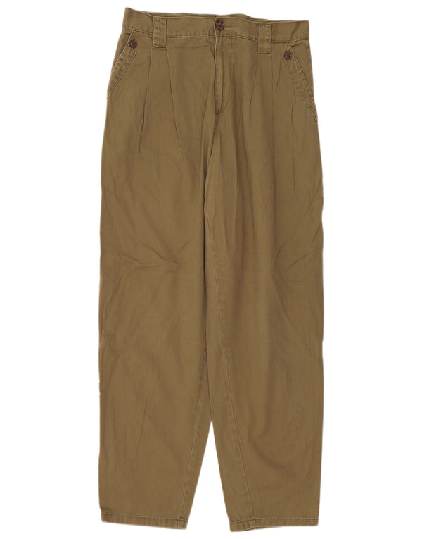 Topshop Pantaloni casual conici pentru femei UK 12 Medium L30 L29 Kaki Bumbac