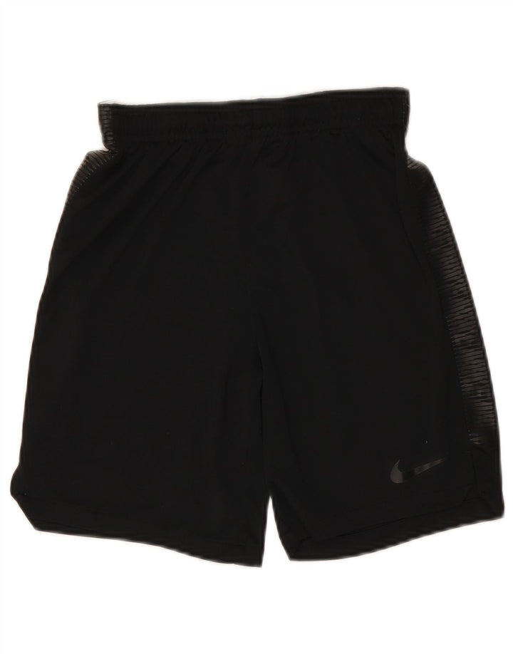 Pantaloni scurți sport NIKE Dri Fit pentru băieți 12-13 ani, mari, negru, poliester