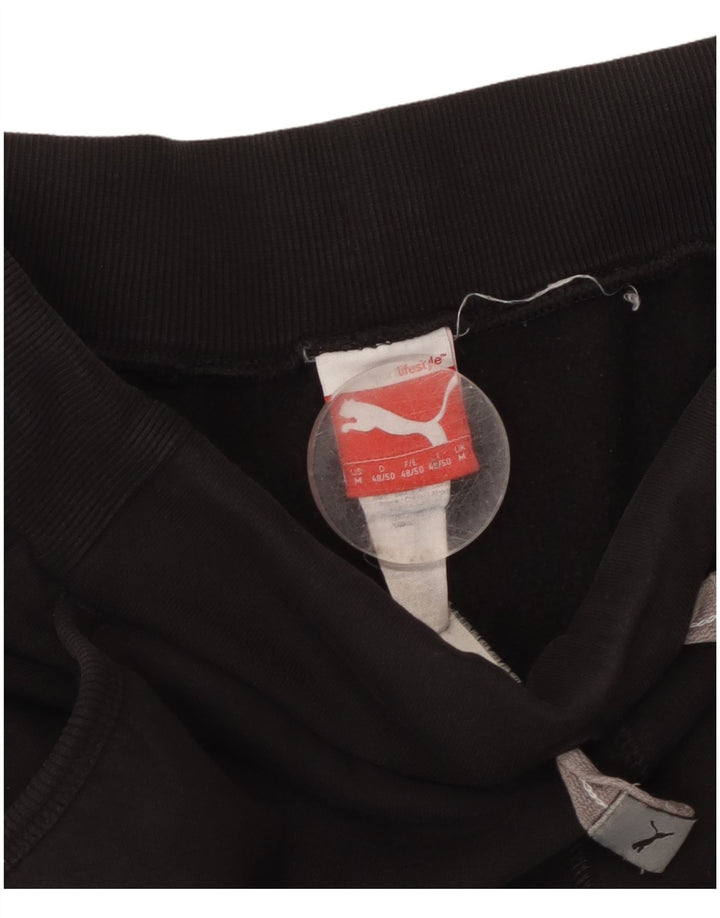 Pantaloni de trening Puma Graphic pentru bărbați, bumbac mediu negru