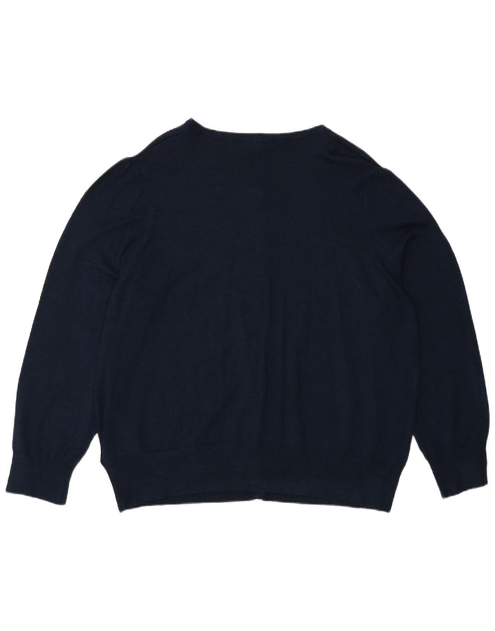 Pulover cardigan pentru femei Marks & Spencer UK 28 6XL Viscoză bleumarin