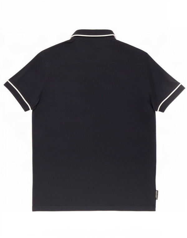 Tricou polo pentru bărbați French Connection, bumbac, albastru bleumarin mediu