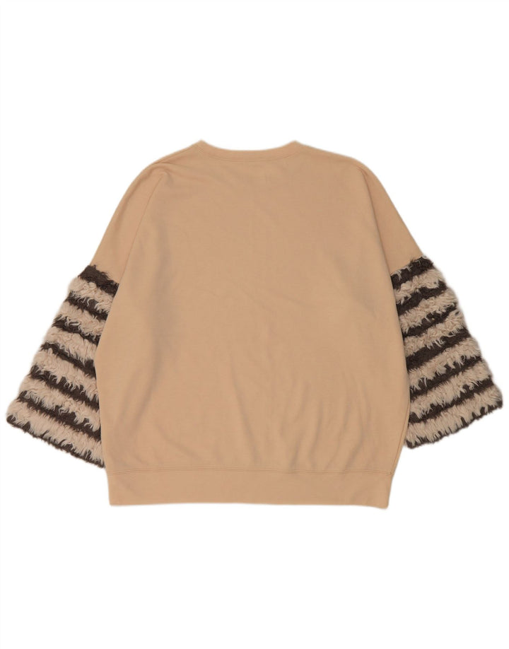 Pulover supradimensionat pentru femei Zara, cu mâneci 3/4, UK 14 Bej mediu