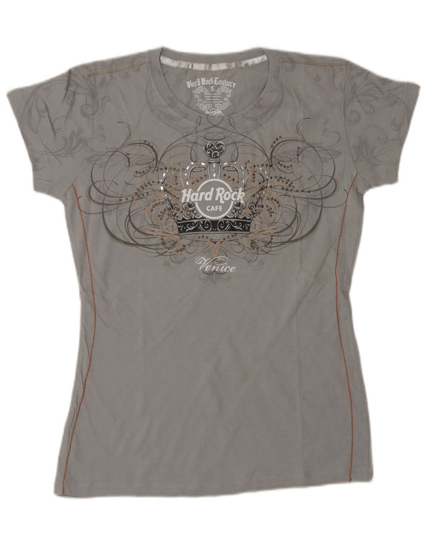 HARD ROCK CAFE Tricou grafic Venice pentru femei Top UK 10 Bumbac gri mic