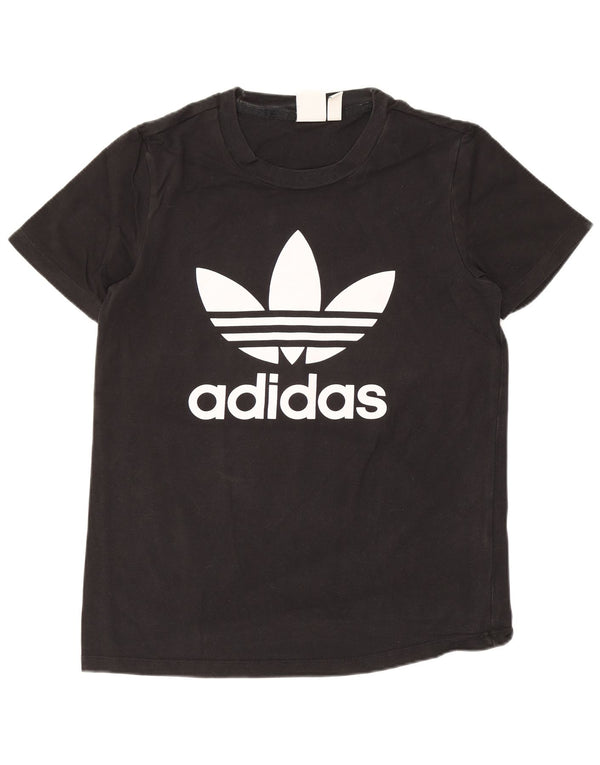 Tricou grafic Adidas pentru femei Top UK 10 Small Black Bumbac