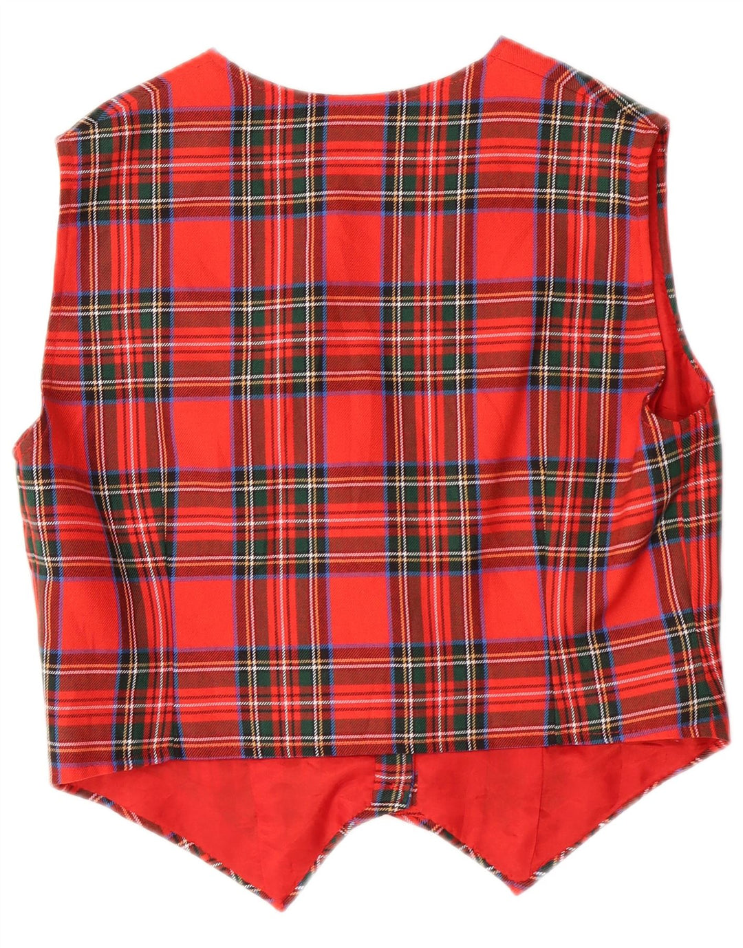 Vestă vintage pentru femei UK 12 Medium Red Plaid Classic