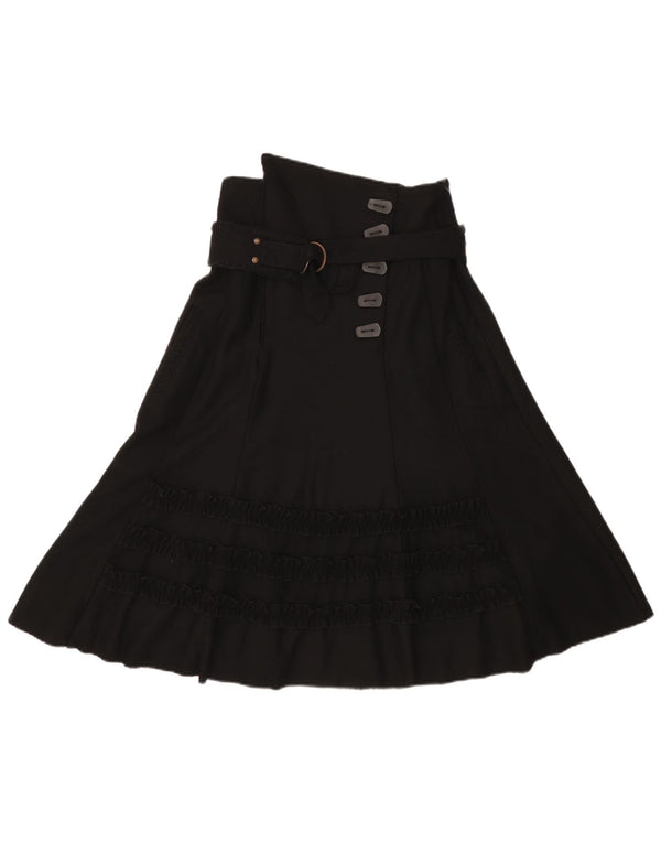 Object Fustă A-Line Femei EU 38 Medium W28 Lână Neagră