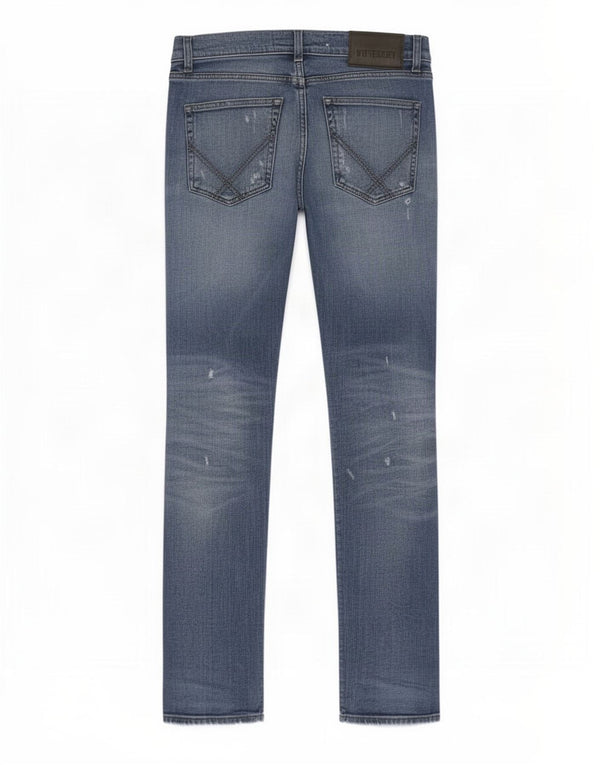 Blugi slim pentru bărbați Roy Rogers Distressed W33 L32 Bumbac albastru