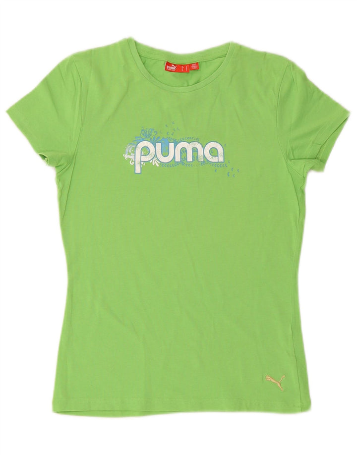 Tricou grafic PUMA pentru femei Top UK 12 Medium Green Bumbac