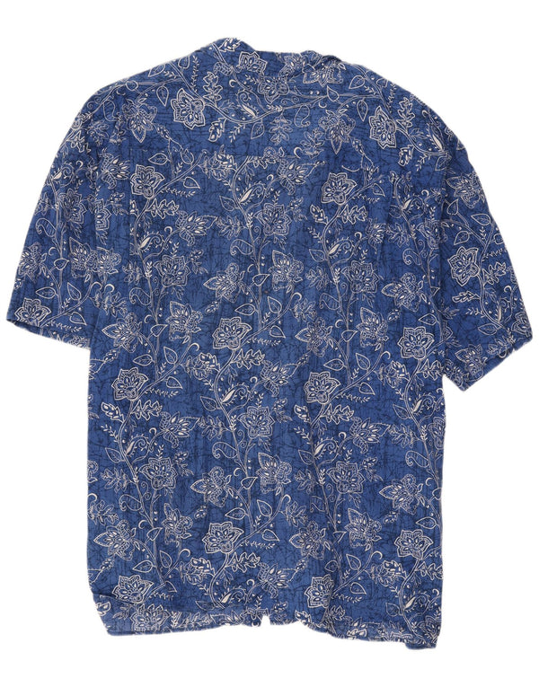 Cămașă cu mânecă scurtă pentru bărbați Maxfort 4XL Albastru Floral