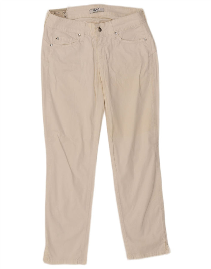 Blugi slim dama Liu Jo W28 L26 bumbac alb