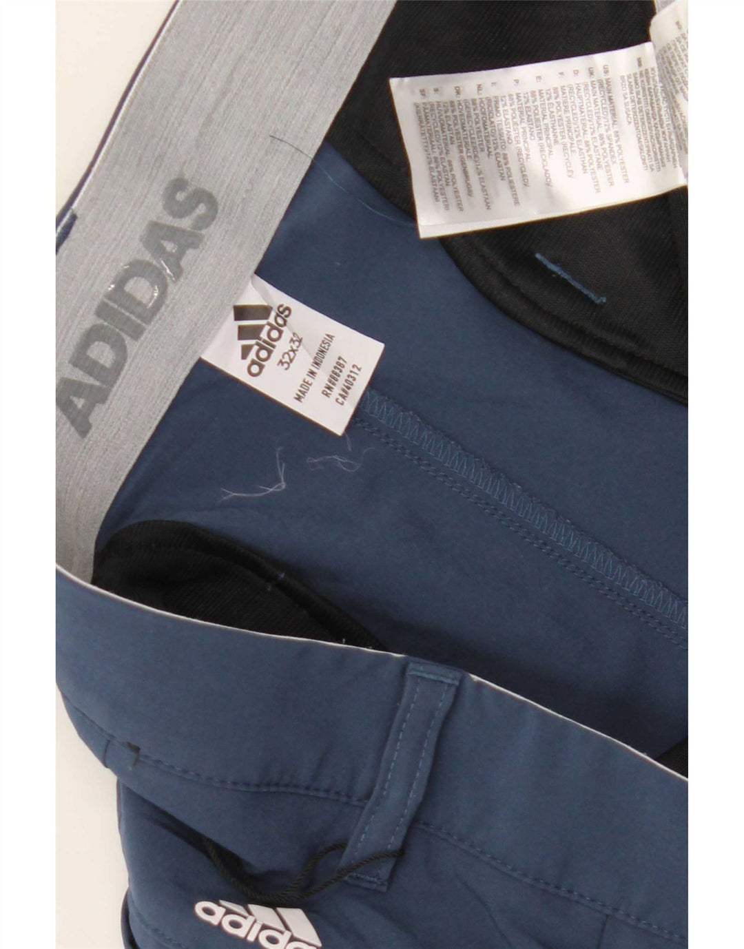 Pantaloni chino subțiri pentru bărbați Adidas W32 L32 poliester albastru
