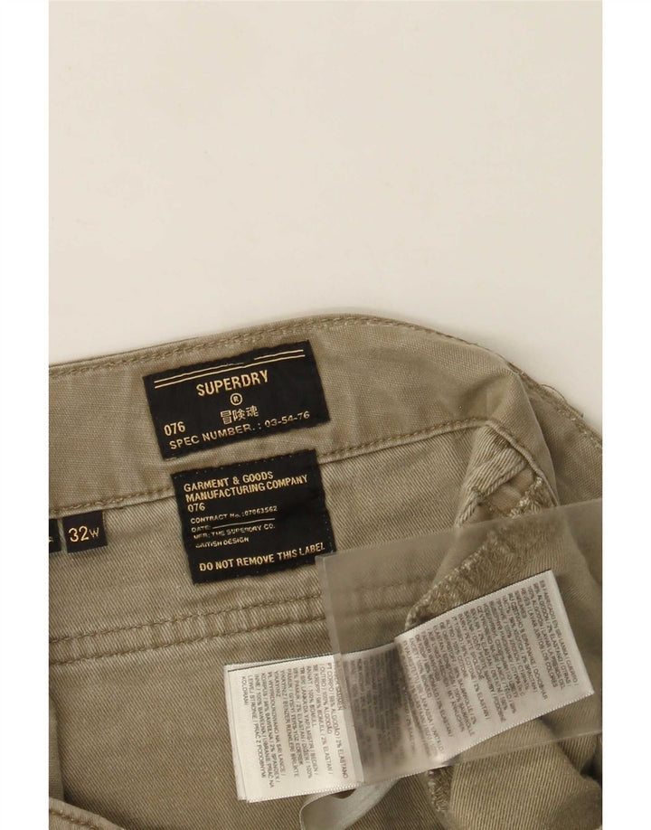 Pantaloni scurți cargo Superdry pentru bărbați W32, bumbac mediu bej