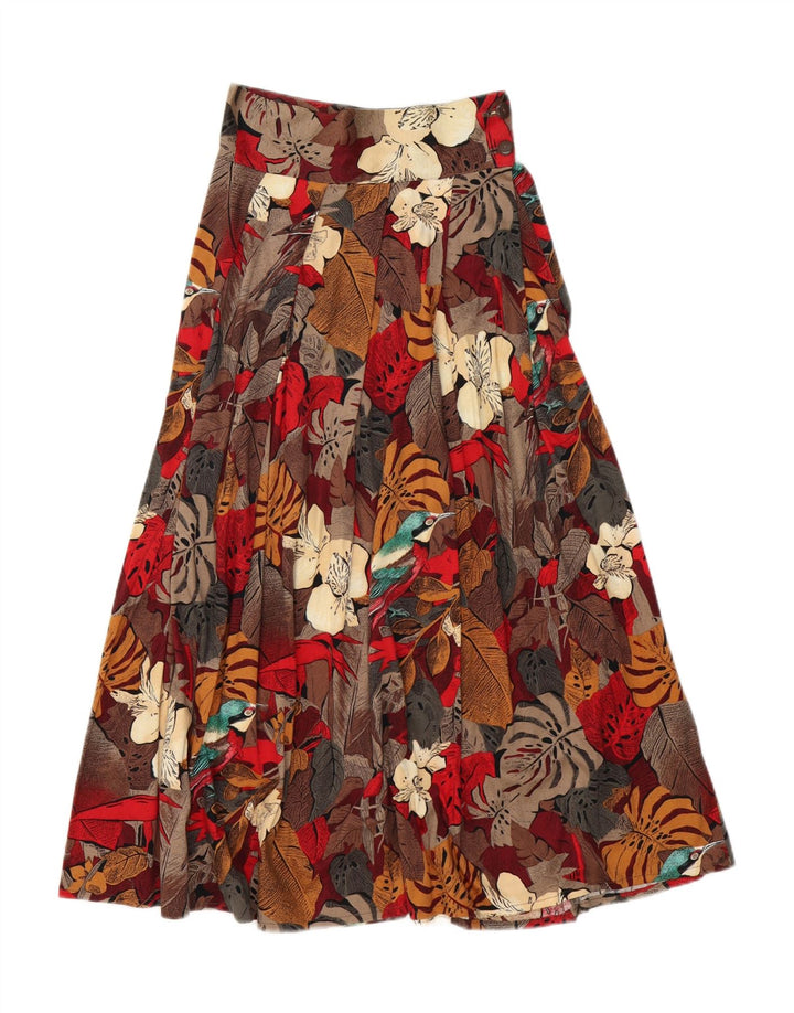 VINTAGE Womens A-Line Skirt W26 Small Multicoloured Floral