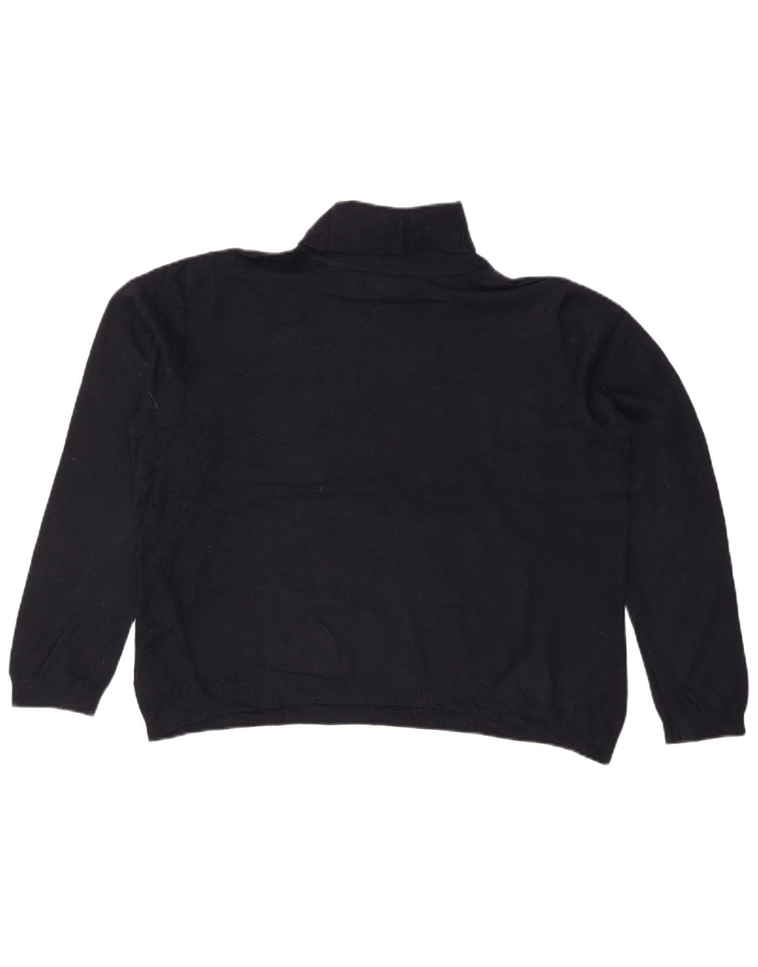 RALPH LAUREN Pulover cu gât rulat pentru femei UK 20 2XL Bleumarin Mătase