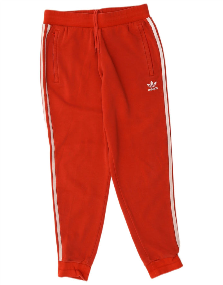 Pantaloni de trening pentru bărbați Adidas Pantaloni de jogging, bumbac roșu mediu