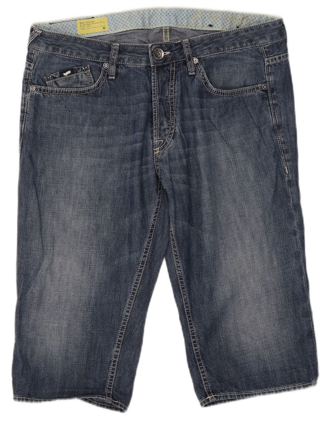 Pantaloni scurți din denim pentru bărbați Gas W33, bumbac albastru mediu