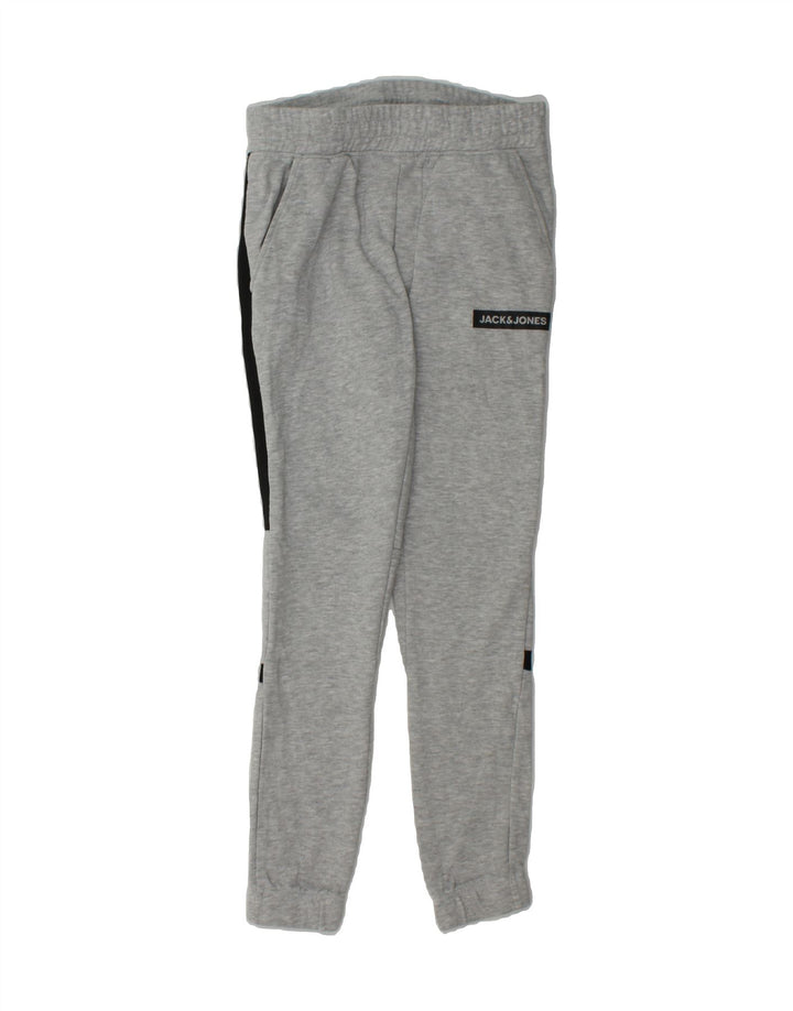 JACK & JONES Mens Tracksuit Trousers Joggers XS Grey Colourblock Polyester Vintage Jack & Jones and Second-Hand Jack & Jones from Messina Hembry 