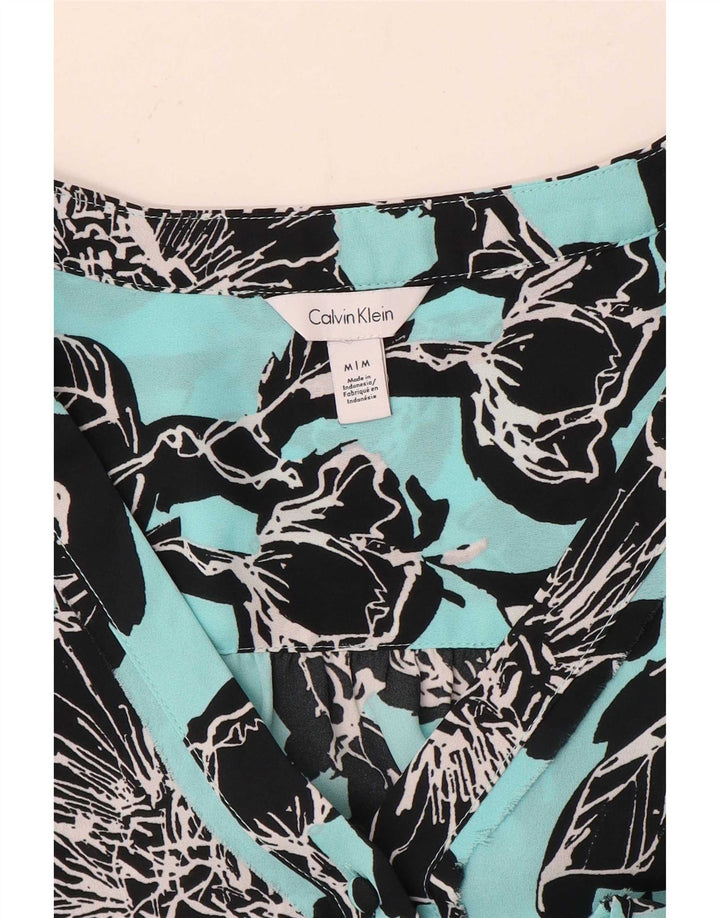 Bluză cămașă pentru femei Calvin Klein UK 14 Medium Blue Floral
