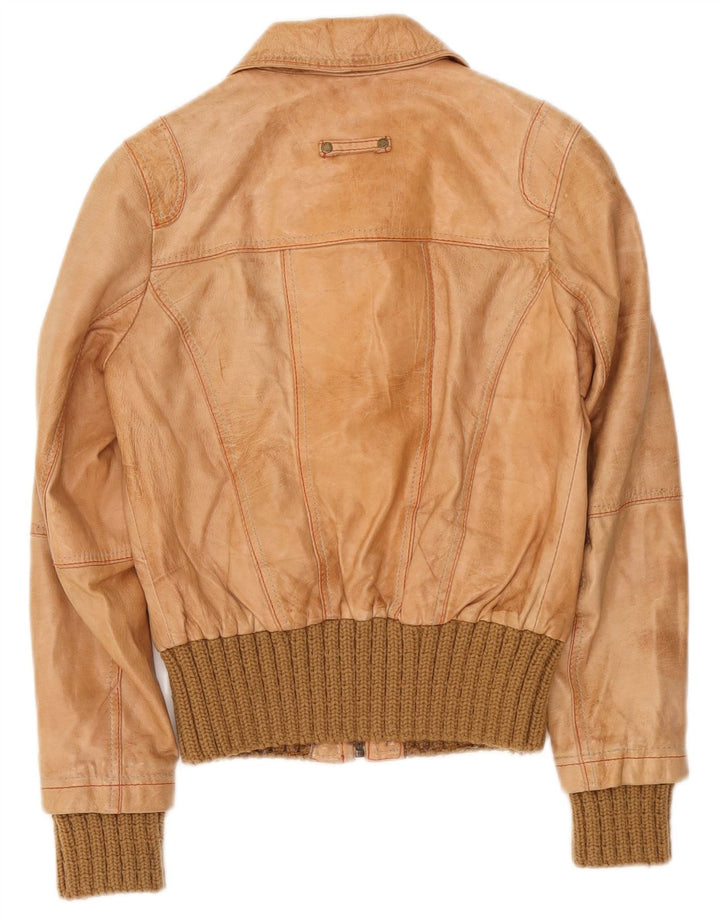 Jachetă bomber pentru femei River Island UK 10 Mic Bej Colorblock