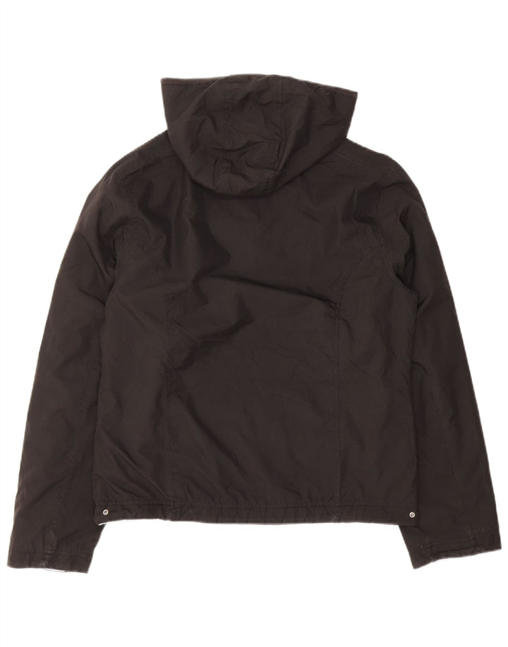 CHAMPION Womens Oversized Hooded Reversible Jacket UK 10 Small Black