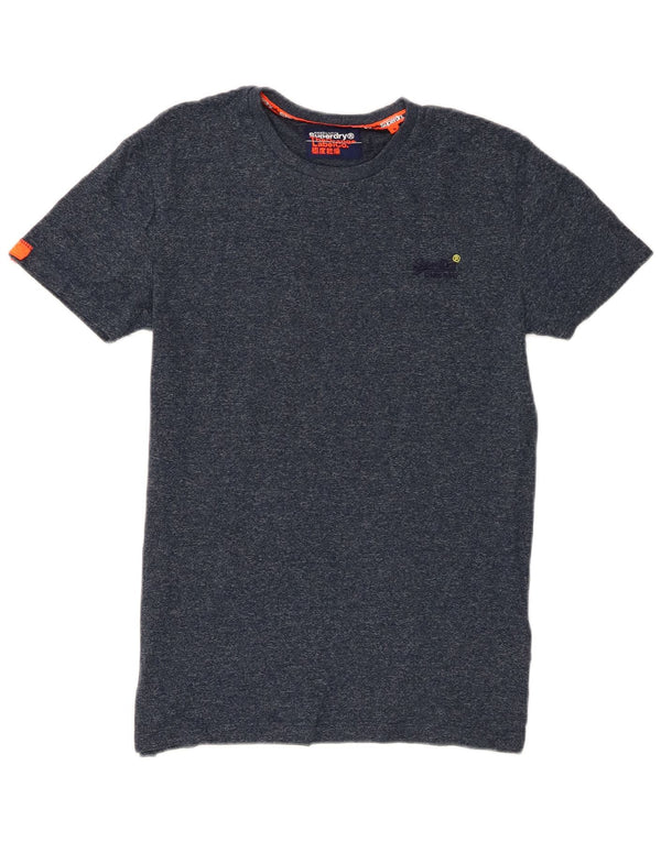 Tricou pentru bărbați Superdry Top mic din bumbac cu pete albastru bleumarin