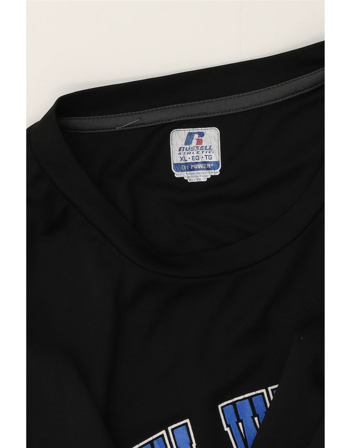 Vestă cu grafică Dri-Power pentru bărbați Russell Athletic XL, negru