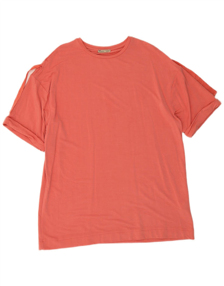 Top cu tunică pentru femei Zara UK 10 Small Pink Poliester