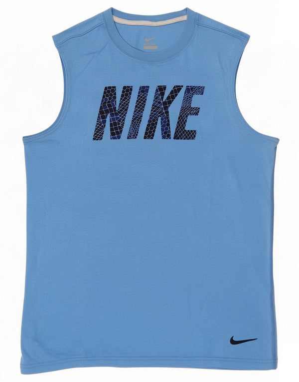 Nike Boys Graphic Vest Top 12-13 Years Large Blue Bumbac