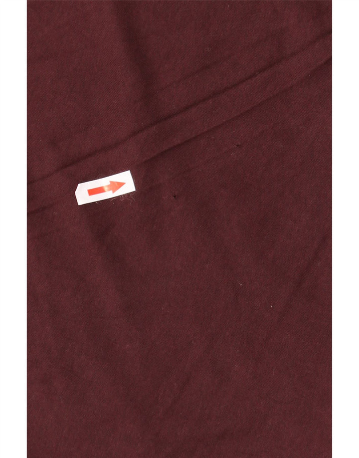 Tricou lung pentru bărbați ZARA Top mare Burgundy