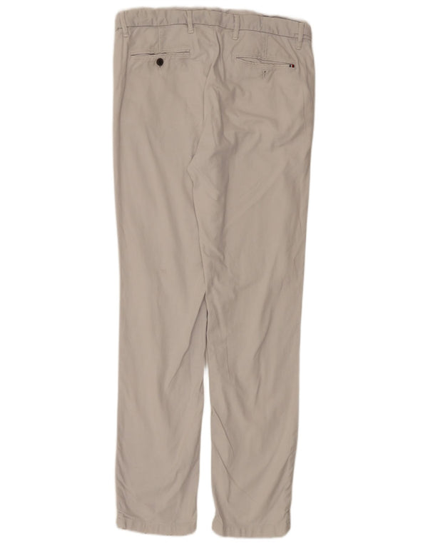Tommy Hilfiger Mens Slim Fit Chino Trousers W34 L34 Beige Cotton