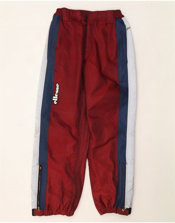 Pantaloni de schi grafici pentru bărbați Ellesse IT 50 Medium Burgundy Colorblock