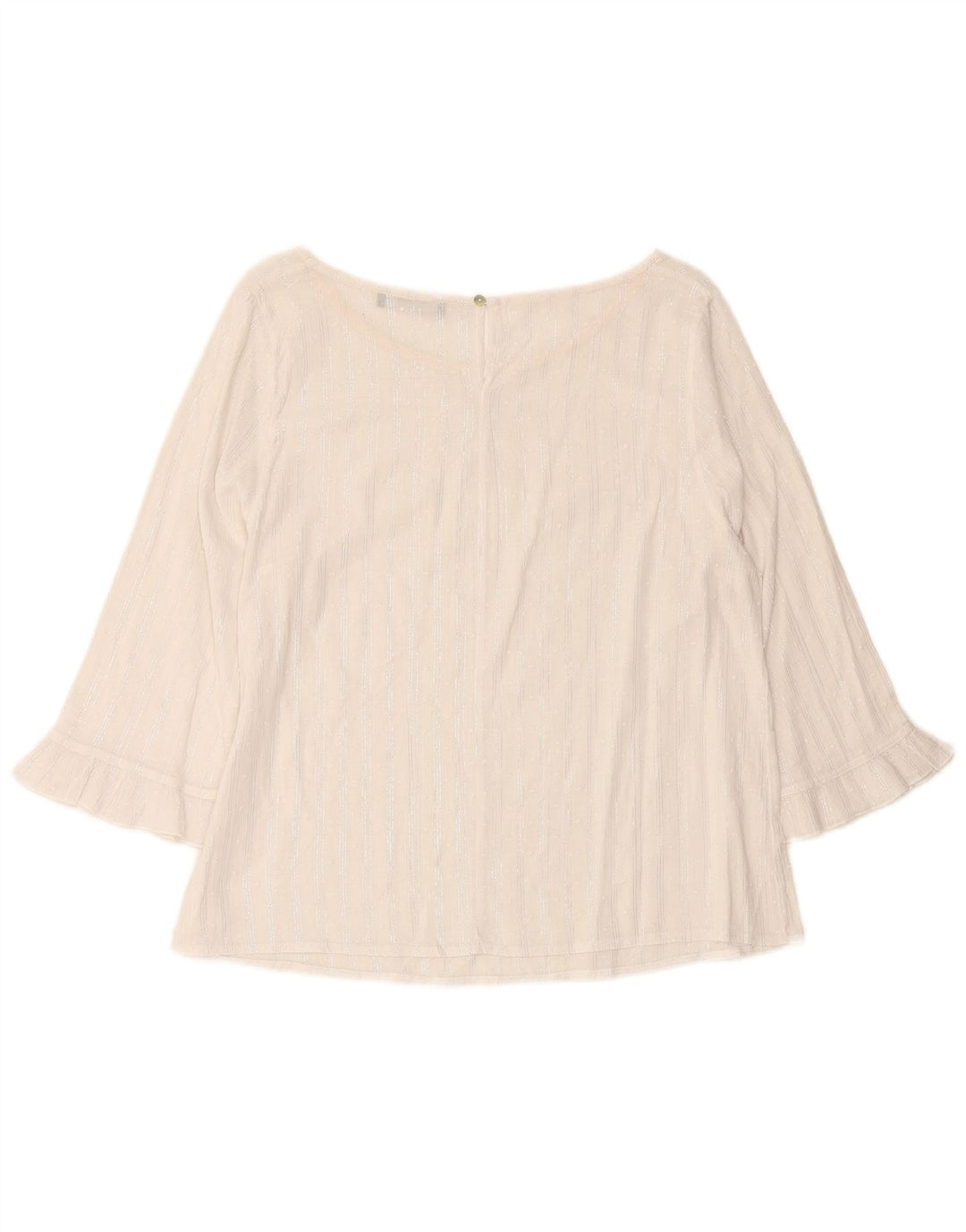 Bluză RAGNO pentru femei, cu mâneci 3/4, crop, UK 12, în dungi albe medii