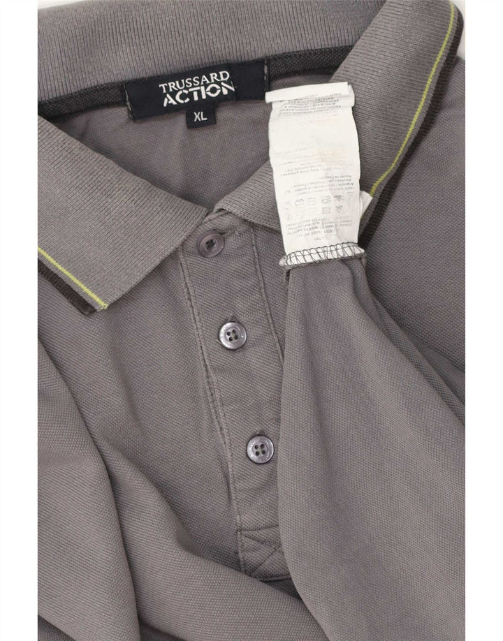 Trussardi pentru bărbați, tricou XL, bumbac cu dungi gri
