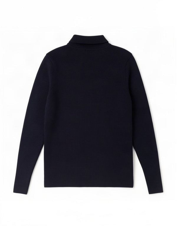 Pulover pentru femei Marks & Spencer cu gât rulat, UK 18 XL, viscoză, albastru marin