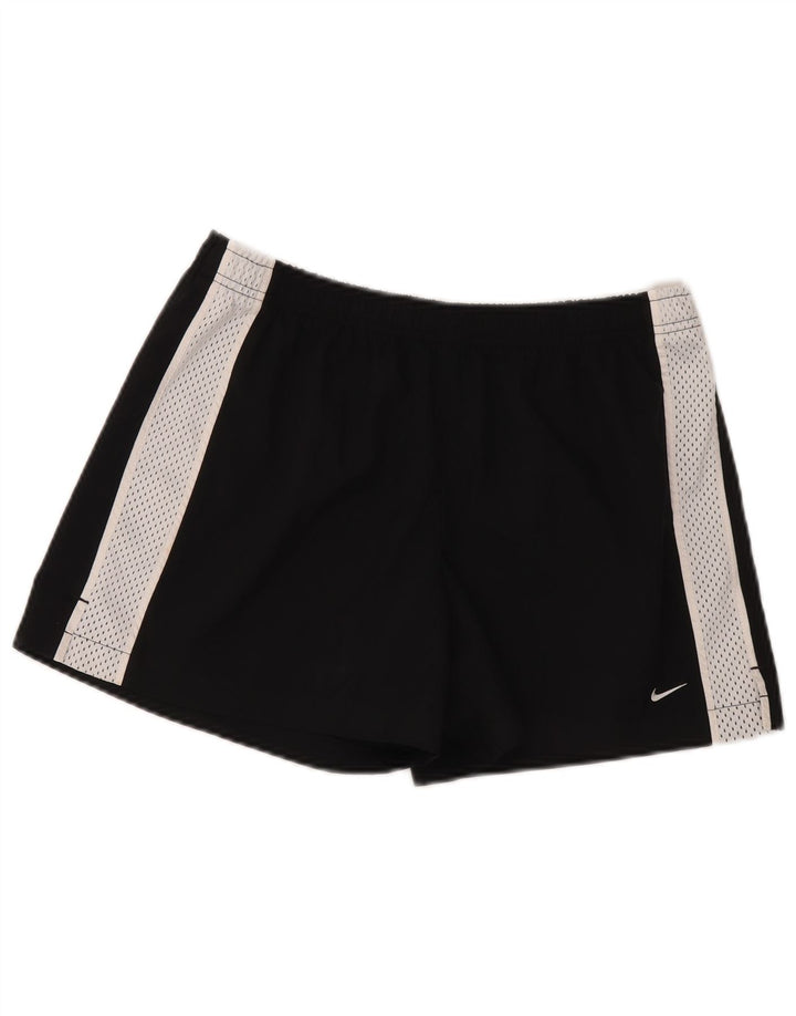 Pantaloni scurți sport Nike pentru femei US 8/10 Medium Black Colorblock Poliester