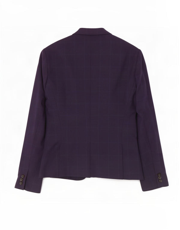 Jachetă Blazer Femei Zara 1 Buton EU 38 Mic Bleumarin Check