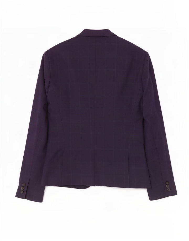 Jachetă Blazer Femei Zara 1 Buton EU 38 Mic Bleumarin Check