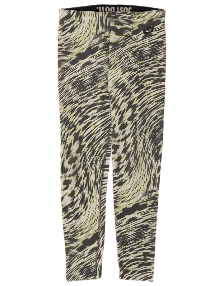 Leggings pentru femei Nike UK 12, bumbac cu imprimeu animal multicolor mediu