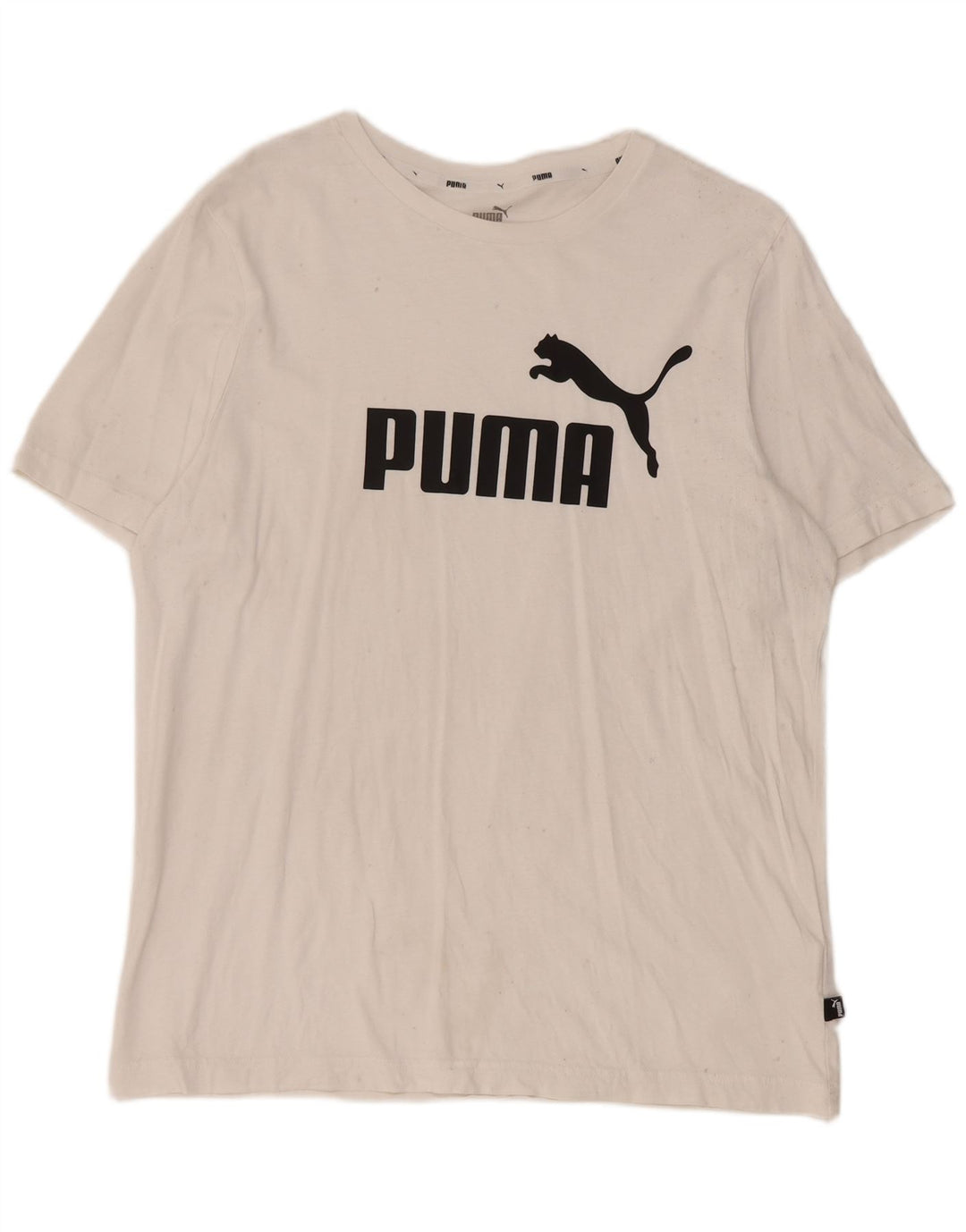 Tricou grafic Puma pentru bărbați Top mare din bumbac alb