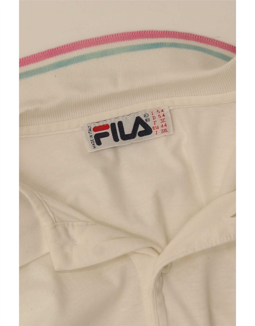 Tricou polo cu grafică Fila pentru bărbați IT 54 XL cu dungi albe