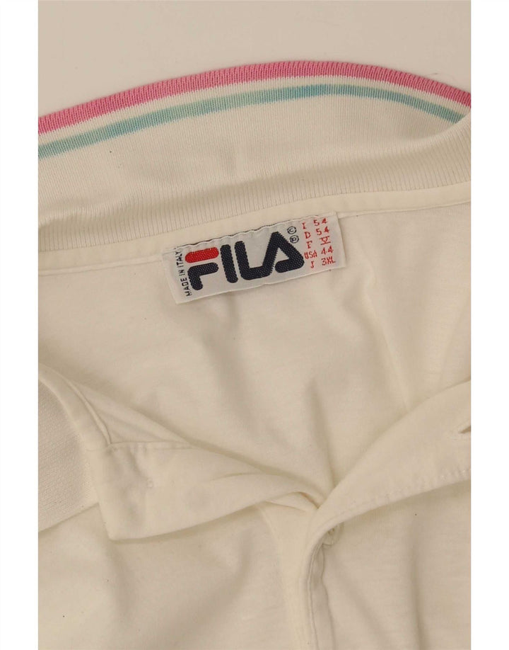 Tricou polo cu grafică Fila pentru bărbați IT 54 XL cu dungi albe