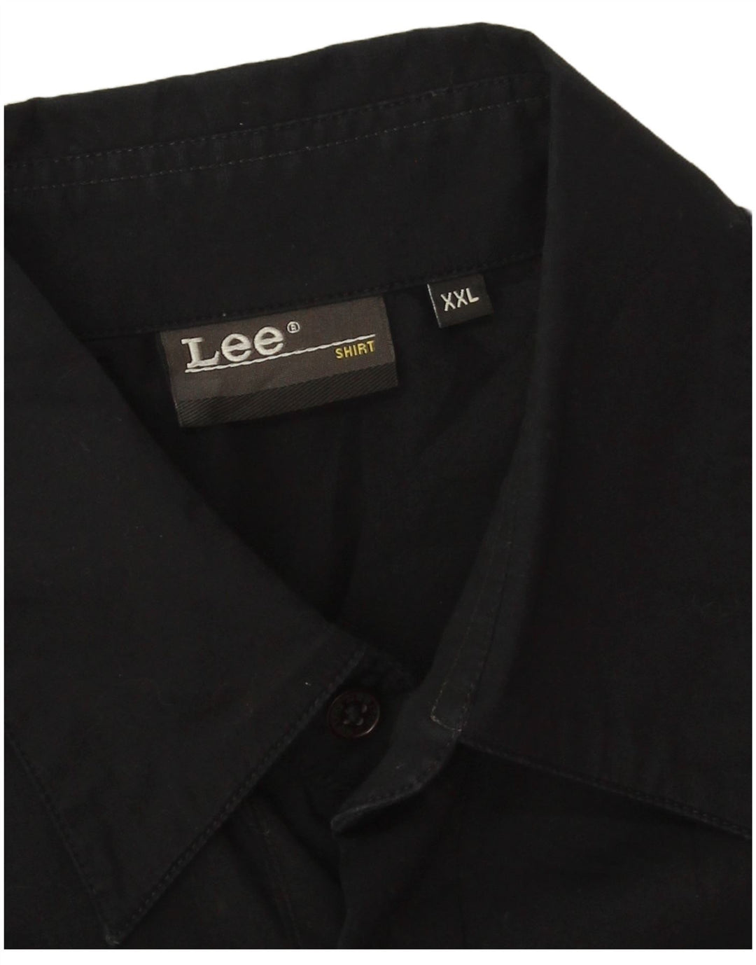 Cămașă cu mânecă scurtă pentru bărbați Lee, bumbac negru 2XL