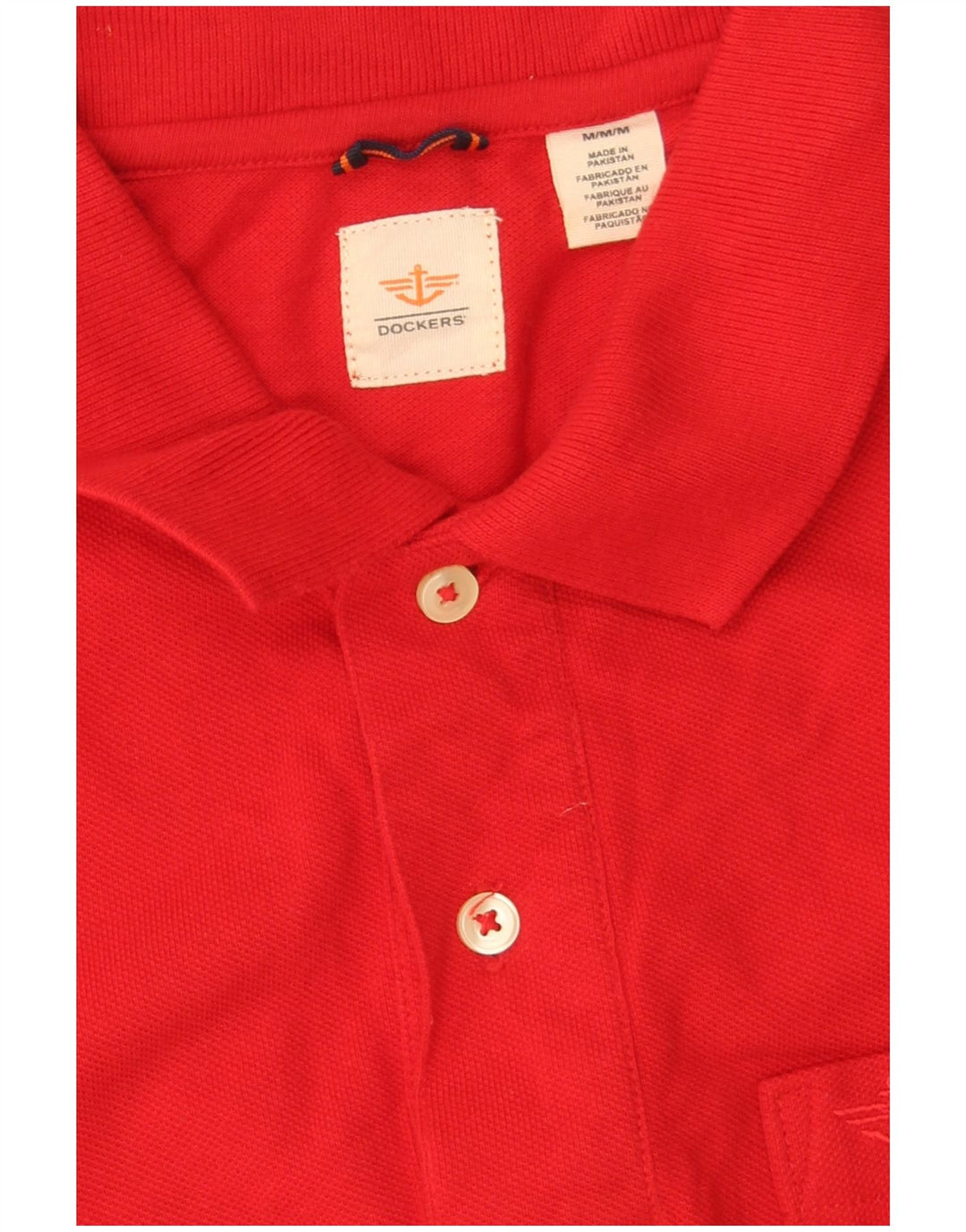 Tricou polo Dockers pentru bărbați, bumbac roșu mediu
