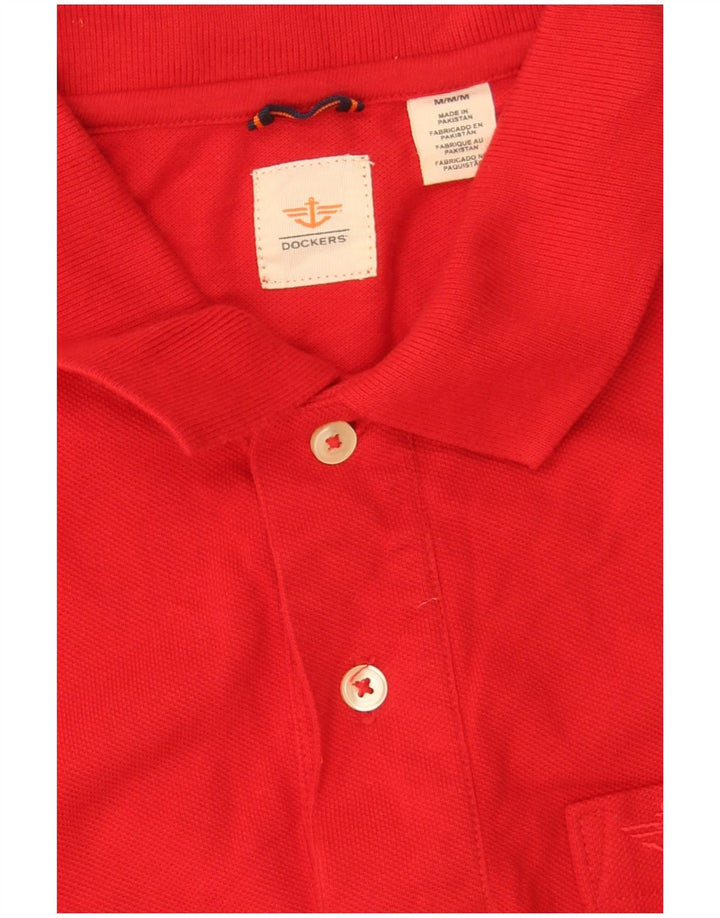 Tricou polo Dockers pentru bărbați, bumbac roșu mediu