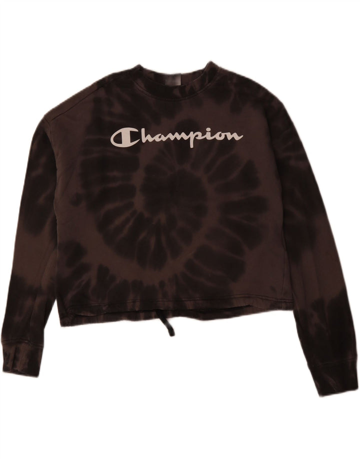Pulover pentru damă CHAMPION Crop Graphic Pulover UK 14 Medium Brown Tie Dye